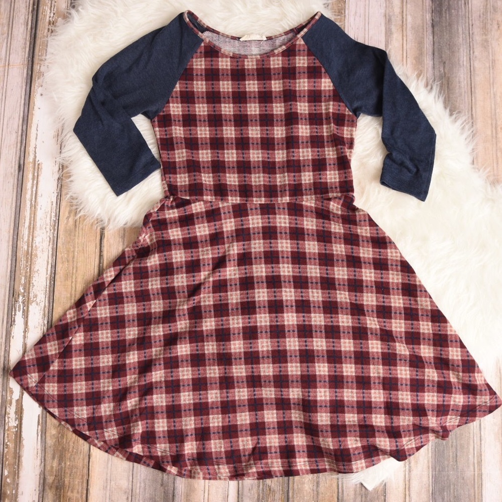 Hem & Thread plaid fit & flare dress. Plaid dress